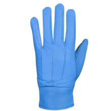 (M-L, Sky Blue) Ladies Leather Gloves-Real Leather Winter Gloves for Women
