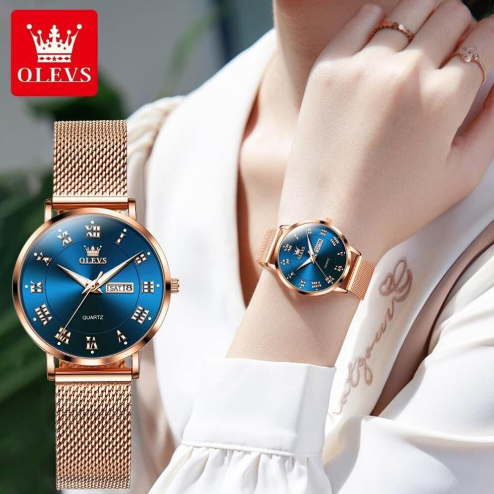 (as the picture) Olevs Brand Glow-in-the-dark Waterproof Women&apos;s Watch Quartz Watch Girls&apos; Watch