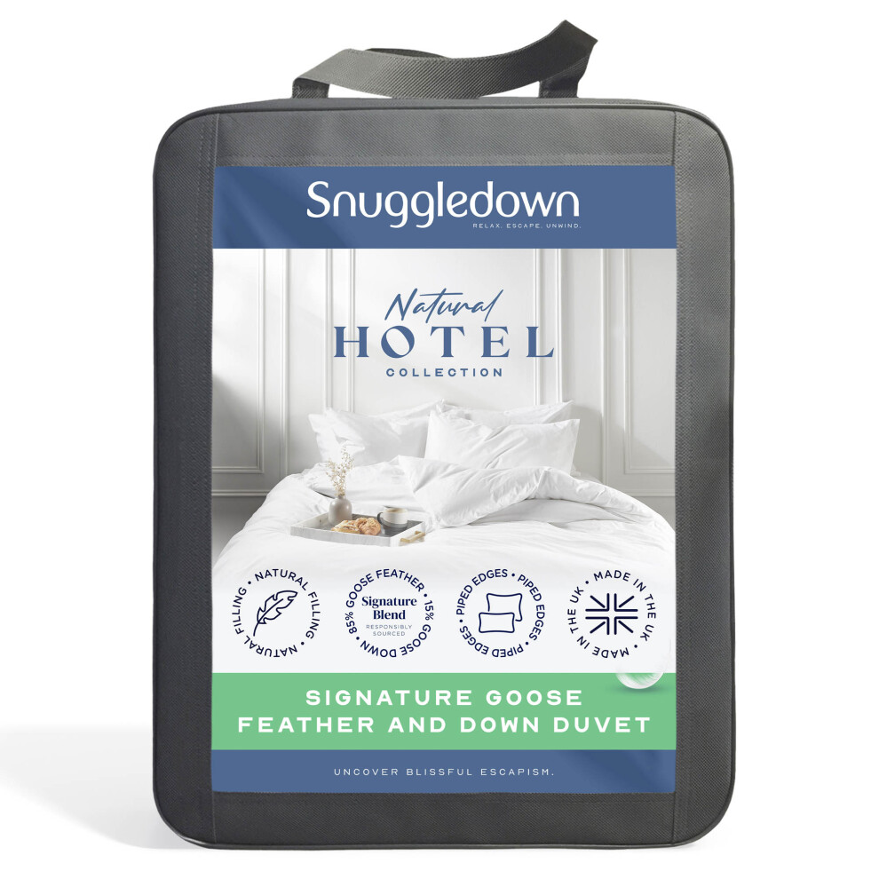 Snuggledown Unisex White Retreat Hungarian Goose Down 10.5 All Year Round Tog Duvet In | Size: King - Image 10