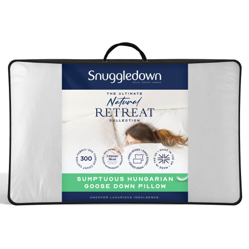 Snuggledown (4 Pack) Snuggledown Hungarian Goose Down Pillow UK Made