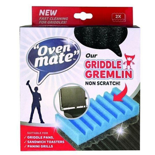 Ovenmate Griddle Gremlin Non Scratch Griddle Cleaning Pack 2