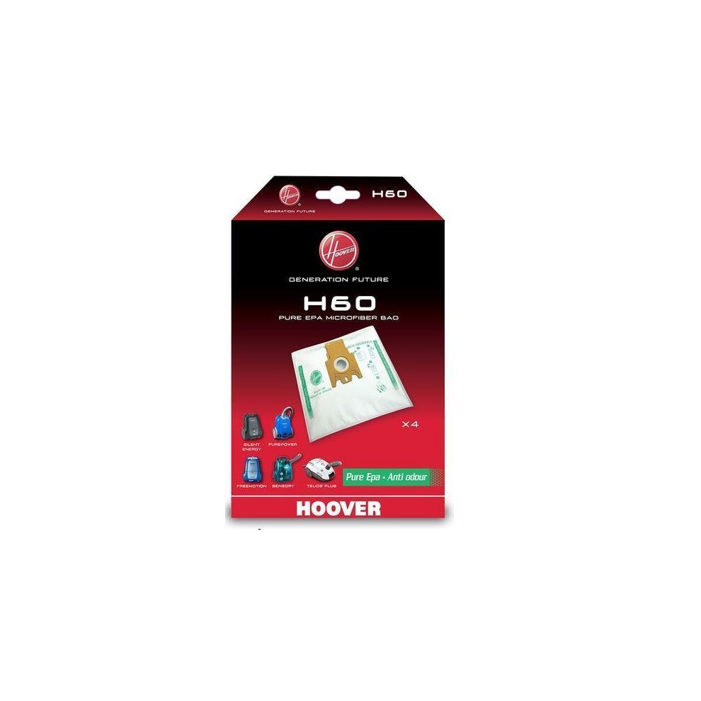 Kga Supplies 4 X Hoover Enigma Freemotion H60 Vacuum Cleaner Dt Bags Purehepa
