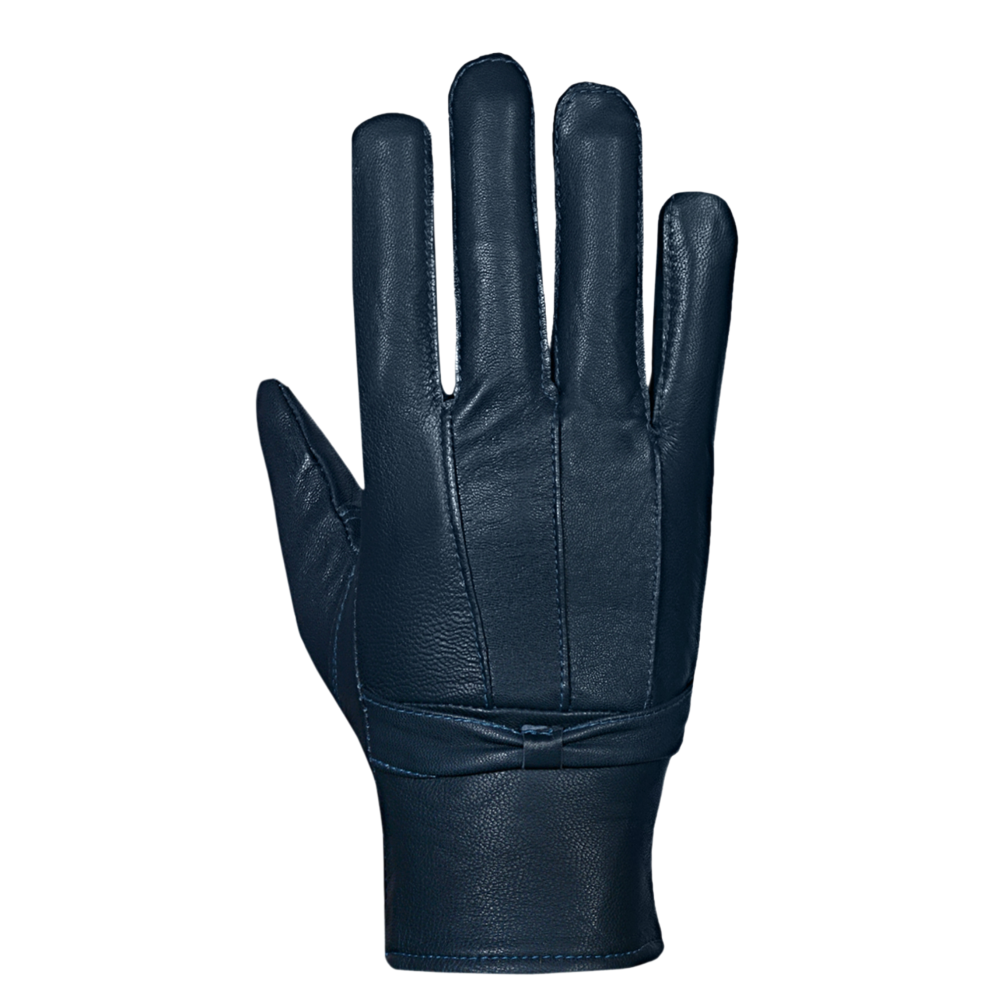 (Navy blue, S-M) Ladies Leather Gloves-Real Leather Winter Gloves for Women