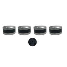 Pack of 4 Howdens Lamona Oven Hob Control Knobs – Silver, Fits LAM3200, LAM3207 & LAM3300