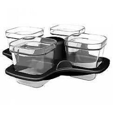 TEFAL ACTIFRY Air Fryer Baking Cups Glass Cup Accessory x 4 + Stand + Recipes
