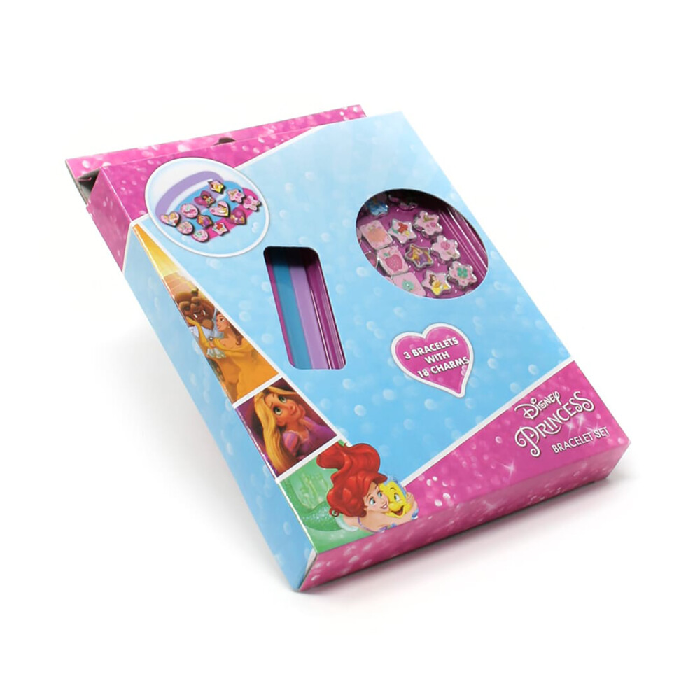 Disney Princess Make Your Own 3 Bracelets & 18 Charms Set Pink