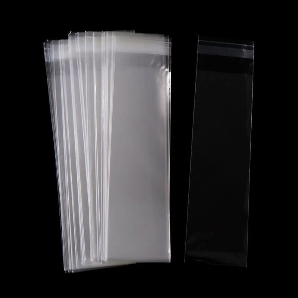 100pcs Clear Self Sealing Long Candy Treat Bags 5x20cm Pretzel Rod Bags Resealable Bag For Packaging Candy Gifts Favors