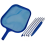 Deep Blue Pro Durable Shallow Water Leaf Net and 122cm long pole 2
