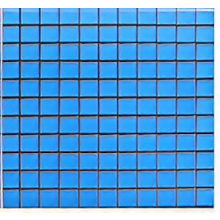 Deep Blue Ceramic Mosaic Deep Sky Blue Tiles - 25x25mm for Concrete Pools, 300x300mm Sheet