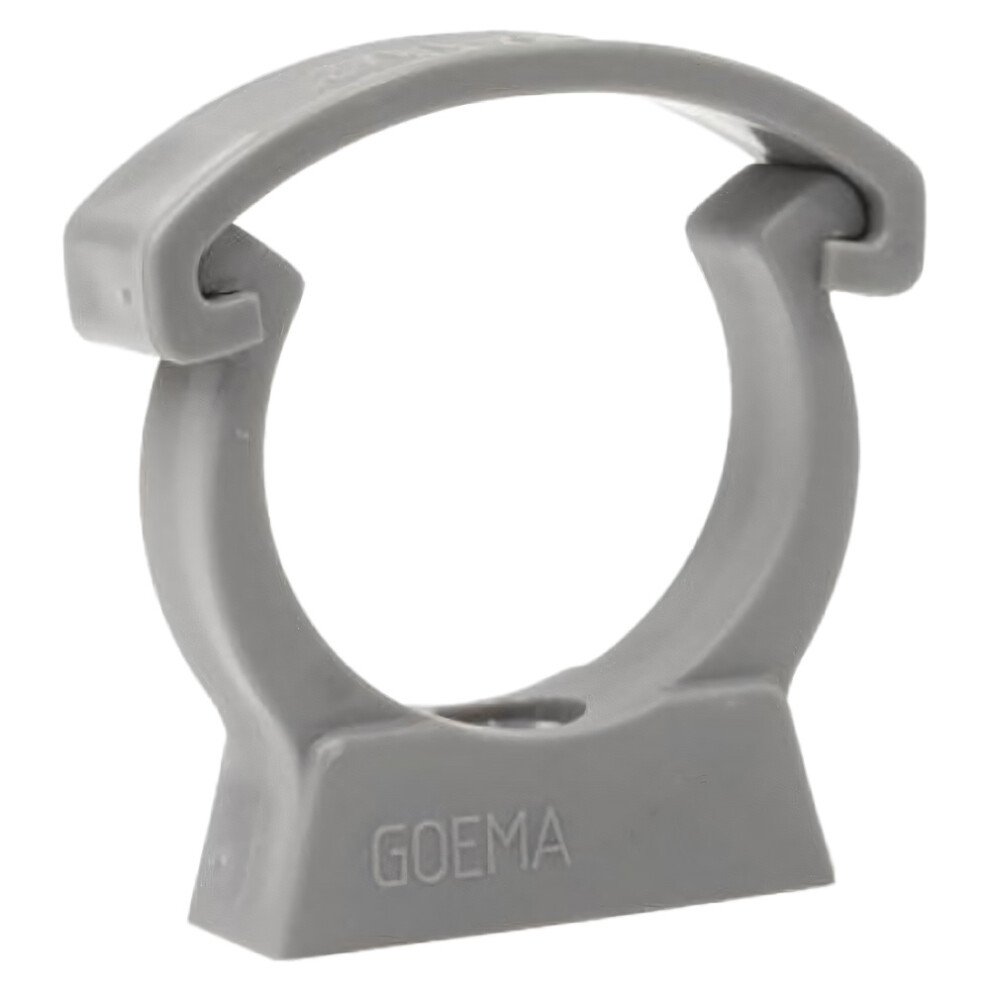 1.5In Grey Pvc Pipe Clip With Safety Clip 5060220140394