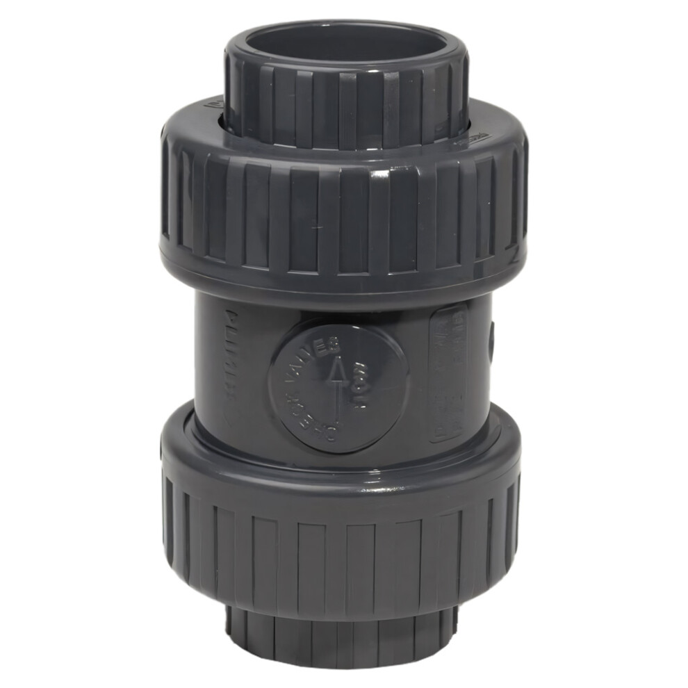 2In Grey Pvc Double Union Check Valve 5060220140301
