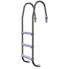 38mm Slimline Stainless Steel Ladder with 3 ABS Treads