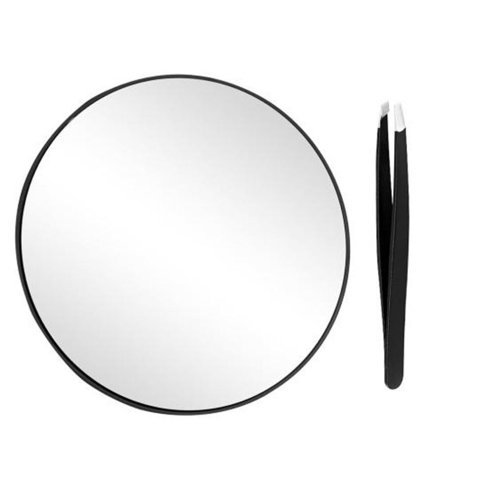 (as the picture) 15cm 30x Magnifying Mirror With Tweezers Three Suction Cups Portable Travel Wall Mount Handheld Men Women Magnified Makeup Vanity Mirror