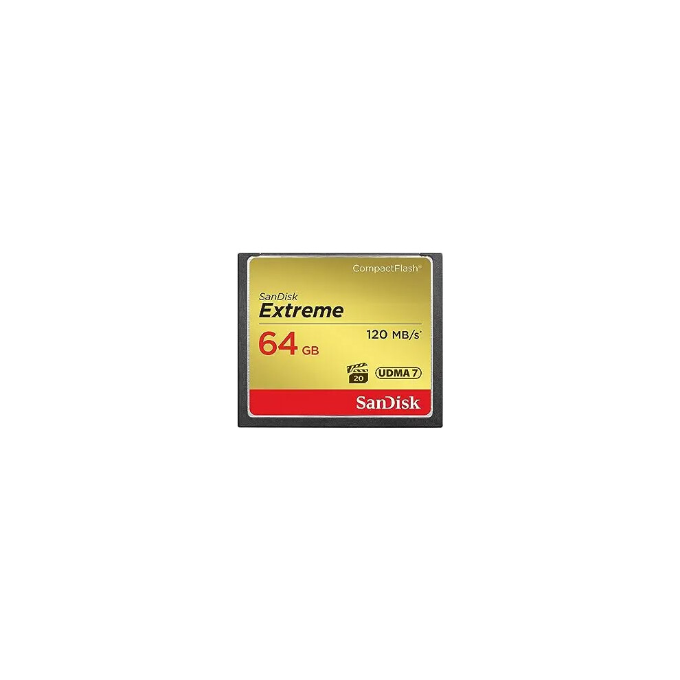 Sandisk Extreme Compactflash (Read 120Mb/S, Write 85Mb/S, 64Gb) (Sdcfxsb-064G-G46)
