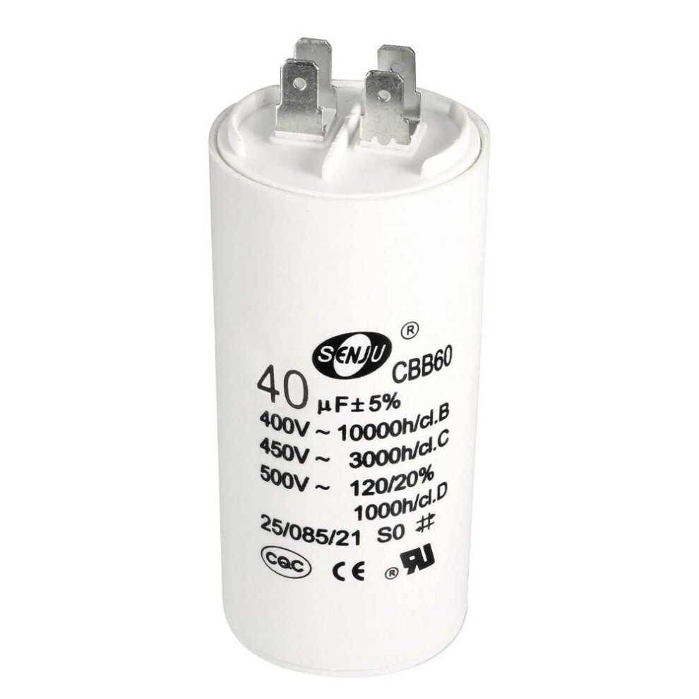 50/60hz Cbb60 Run Capacitor 40uf 450v Ac  Widely Application   Air Compressor Water Pump Motor