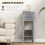 Homcom HOMCOM Bedside Table Set, End Table Set with Drawer and Storage Shelf, Grey 3