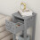 Homcom HOMCOM Bedside Table Set, End Table Set with Drawer and Storage Shelf, Grey 7
