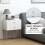 Homcom HOMCOM Modern Bedside Table with 2 Drawers for Bedroom, White 6