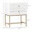 Homcom HOMCOM Modern Bedside Table with 2 Drawers for Bedroom, White 2
