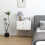 Homcom HOMCOM Modern Bedside Table with 2 Drawers for Bedroom, White 8