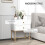 Homcom HOMCOM Modern Bedside Table with 2 Drawers for Bedroom, White 3