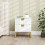 Homcom HOMCOM Bedside Table with 2 Drawers, Modern Side Table, White 7