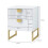 Homcom HOMCOM Bedside Table with 2 Drawers, Modern Side Table, White 2