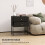 Homcom HOMCOM Modern Bedside Table with 2 Drawers for Bedroom, Black 7