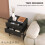 Homcom HOMCOM Modern Bedside Table with 2 Drawers for Bedroom, Black 4