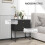 Homcom HOMCOM Modern Bedside Table with 2 Drawers for Bedroom, Black 3
