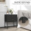 Homcom HOMCOM Modern Bedside Table with 2 Drawers for Bedroom, Black 5