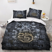 (Single135x200cm, One size) GENBAK 3D Printed Fighter UFC Duvet Cover with Pillowcases MMA Bedding Set with Zipper Closure Soft Microfiber Quilt Cover Set Double