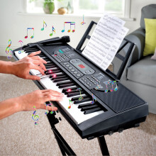 61-Key Portable Electronic Keyboard with Follow-the-Light Keyboard