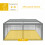 PawHut PawHut Rabbit Hutch, Folding Wooden Rabbit Run with Openable Top, Grey 3