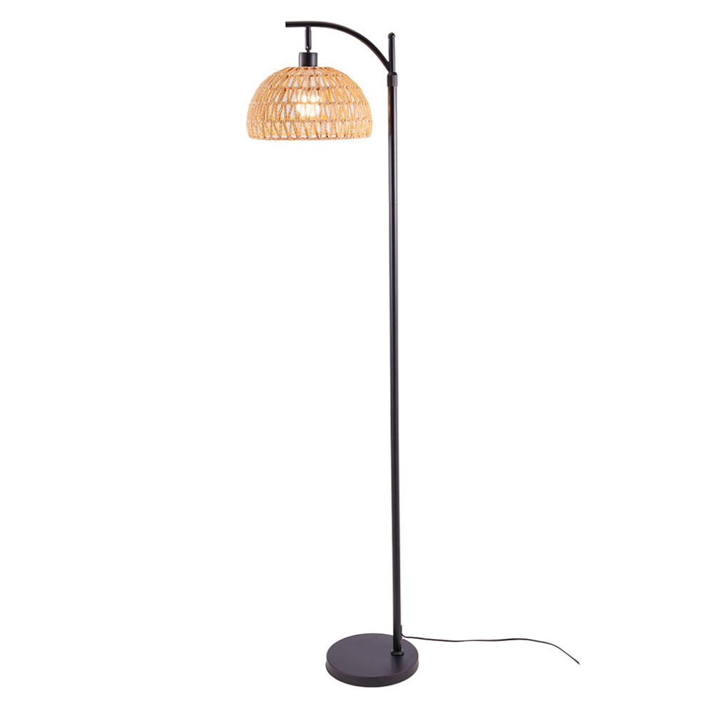 Rattan Lampshade Floor Lamp