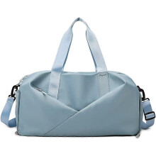 (Blue, S) Gym Bag for Women Small Travel Bag with Shoe Compartment Duffle Bag for Sport Weekend Yoga Swimming Black-