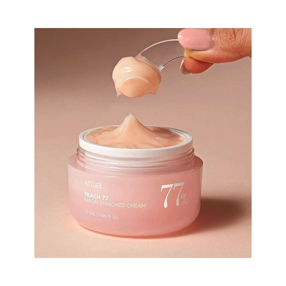 Anua Peach 77% Niacinamide Enriched Moisturizing Face Cream For All Skin Types - 50ml