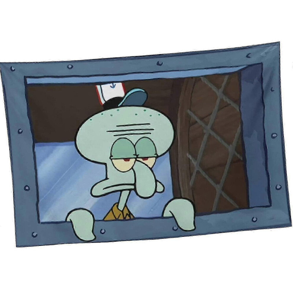 Wrezatro (Squidward, One Size) Cartoon Tapestry Funny Tapestries Background For Dorm Living Room Wall Decor 100Cmx70cm