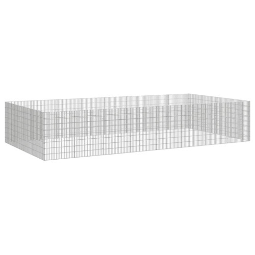 VidaXL vidaXL Free Range Animal Enclosure 24-Panel 21.3x31.5 Galvanized Iron 2