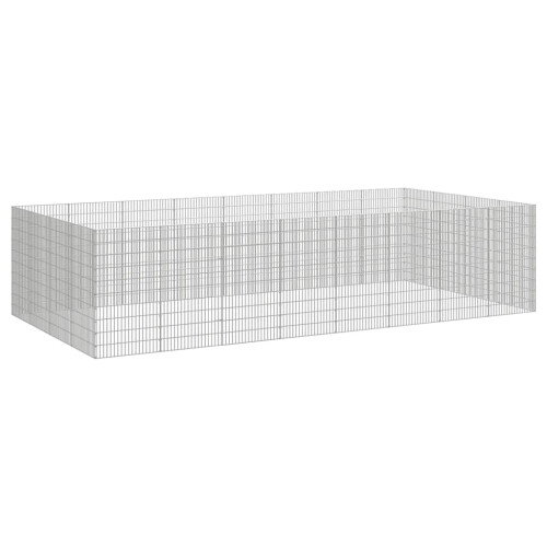 VidaXL vidaXL Free Range Animal Enclosure 24-Panel 21.3x39.4 Galvanized Iron 2