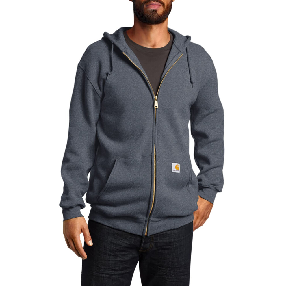 Carhartt Men's Loose Fit Midweight Full-Zip Sweatshirt Charcoal Heather X-Large Tall