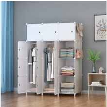 HOMIDEC Portable Wardrobe Foldable Closet with 12 Compartments,