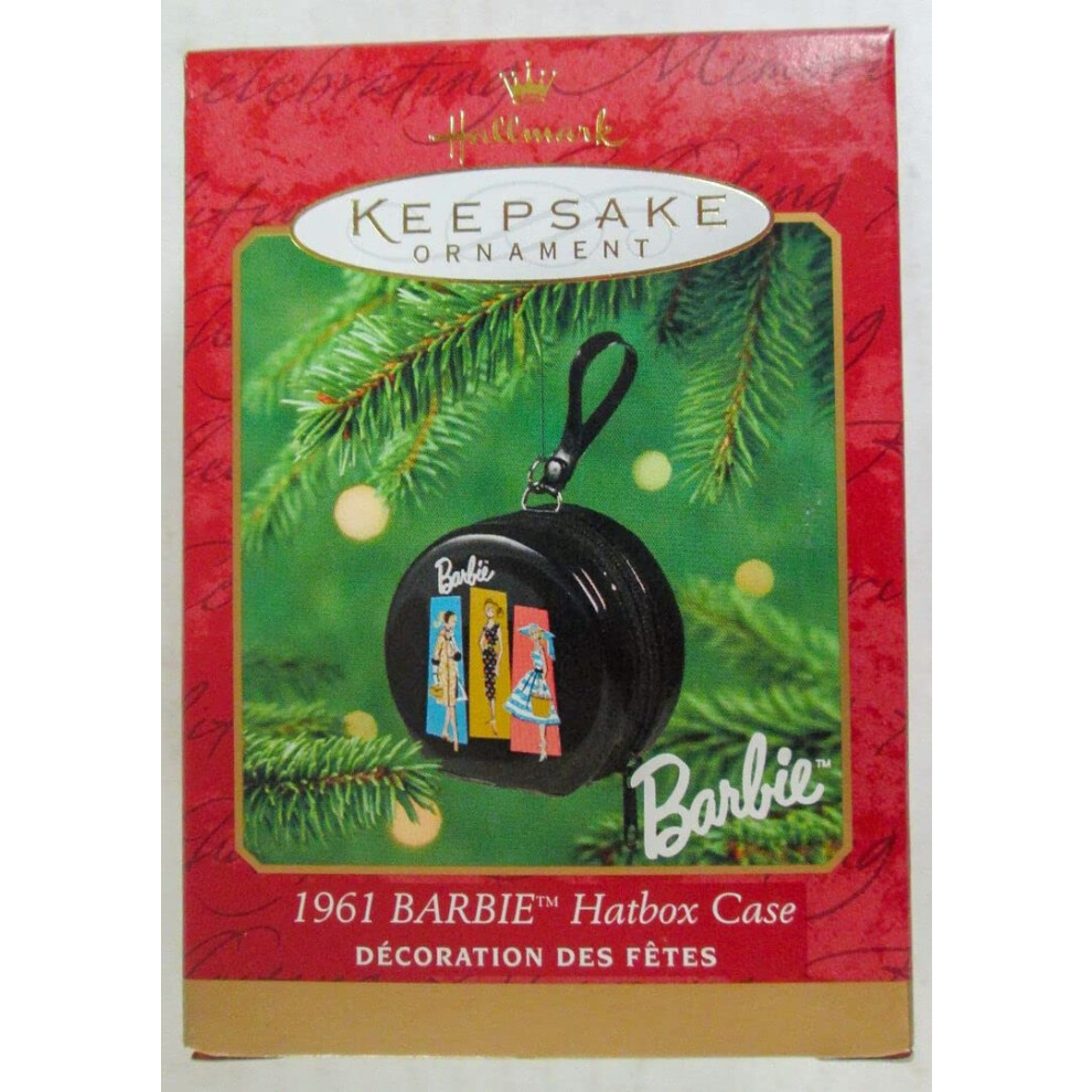 BARBIE - 1961 BARBIE HATBOX DOLL CASE - HALLMARK ORNAMENT