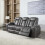 MORE4HOMES (Grey) ASHTON 3 SEATER FABRIC AUTO RECLINER SOFA 7