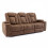 MORE4HOMES (Brown) ASHTON 3 SEATER FABRIC AUTO RECLINER SOFA 3