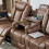 MORE4HOMES (Brown) ASHTON 3 SEATER FABRIC AUTO RECLINER SOFA 6