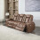 MORE4HOMES (Brown) ASHTON 3 SEATER FABRIC AUTO RECLINER SOFA 7