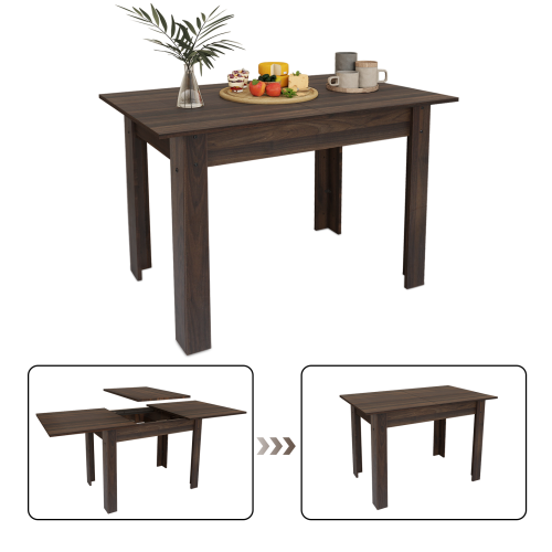 ELECWISH Expandable Dining Table Space Saving Compact 4-6 Seat Kitchen Desk UK