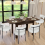 ELECWISH Expandable Dining Table Space Saving Compact 4-6 Seat Kitchen Desk UK 2