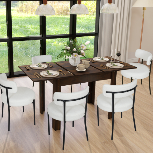 ELECWISH Expandable Dining Table Space Saving Compact 4-6 Seat Kitchen Desk UK 1